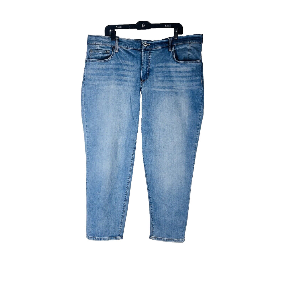 Jessica Simpson Blue Jeans Mika Best Friend Women's Size 22 Straight 5Pocket Zip